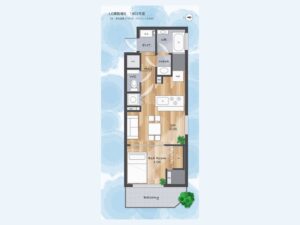 リーガル南船場Ⅲ 1403号室 間取り図