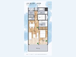 リーガル四ツ橋立売堀Ⅱ 906号室 間取り図