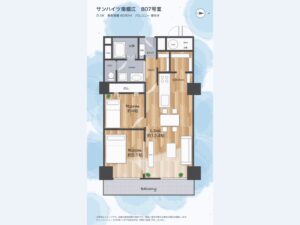 サンハイツ南堀江 間取り図